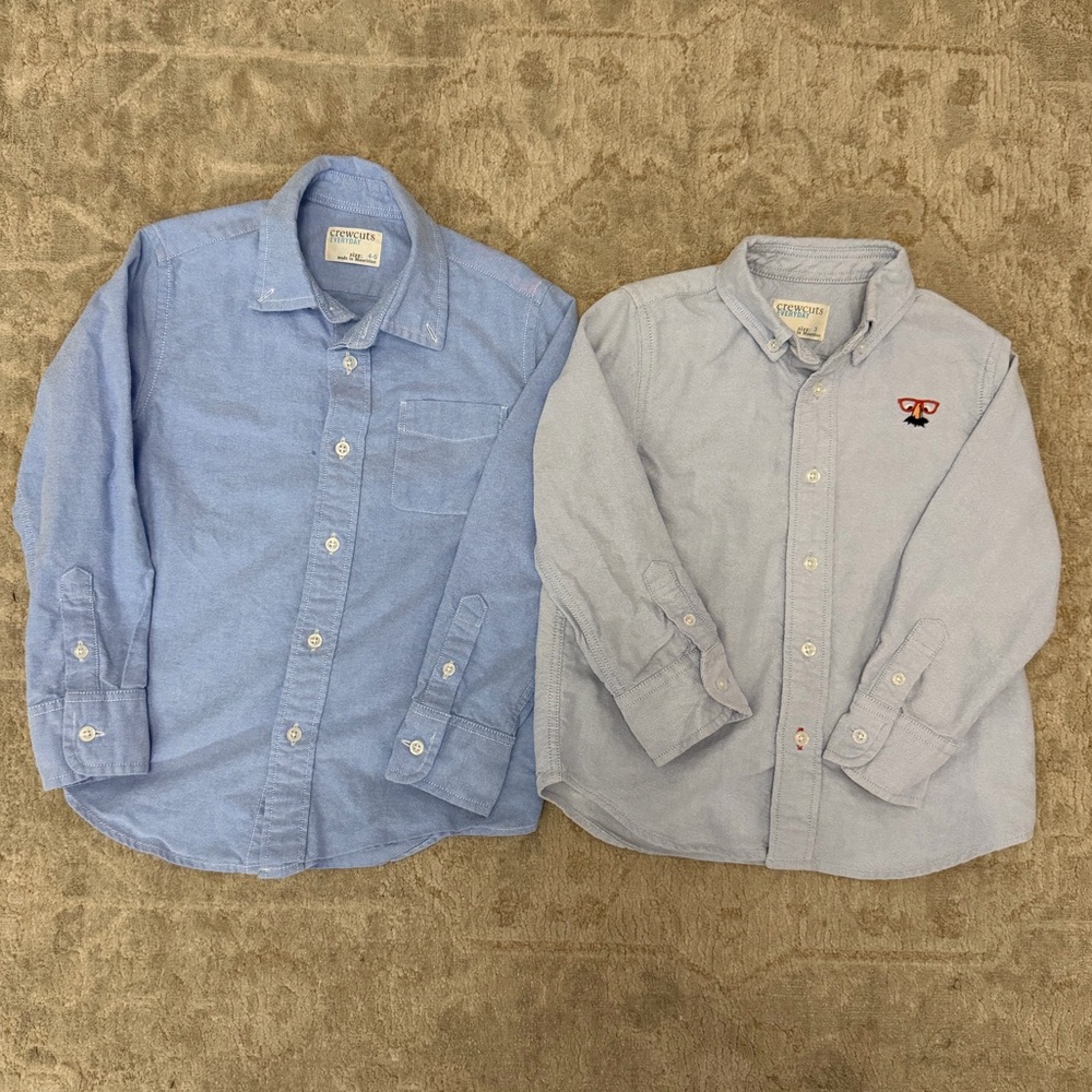J Crew Crewcuts Light Blue Button-Down Shirts for Kids